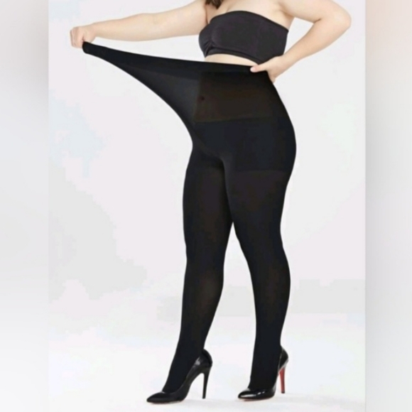 4/$50 New Black Snag Tights - Plus Size (0XL-5XL) - Picture 4 of 7